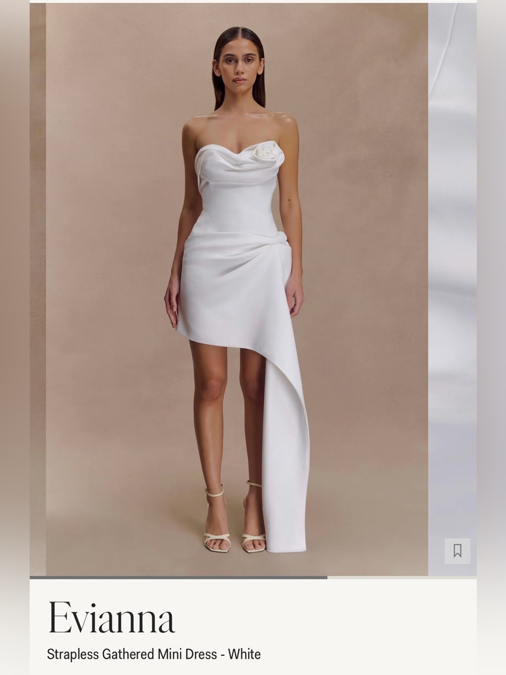 Meshki Strapless Gathered Mini Dress - Evianna